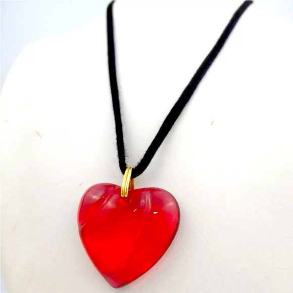 EUC Huge BACCARAT Cord red ruby Necklace - Picture 5 of 7